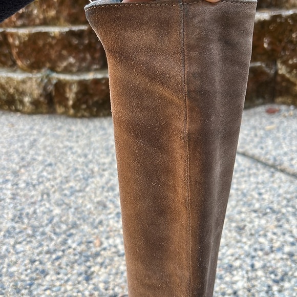 Born Brown Block Heel Suede Knee High Boots - Picture 13 of 14